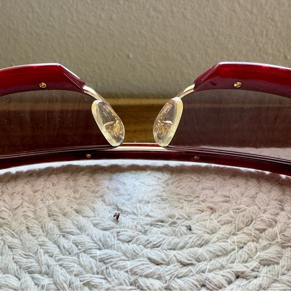Vintage 80’s Silhouette Mask Lenses Red Marble/gold accents-M8020/V6053 Austria - Picture 12 of 12